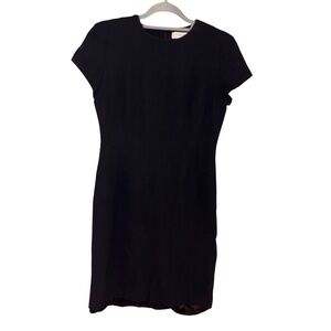 Ann Taylor vintage wool short sleeve‎ dress black size 6